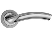 Fortessa Milan Dual Polished Chrome & Satin Chrome Door Handles - FCOMIL-SPC (sold in pairs)